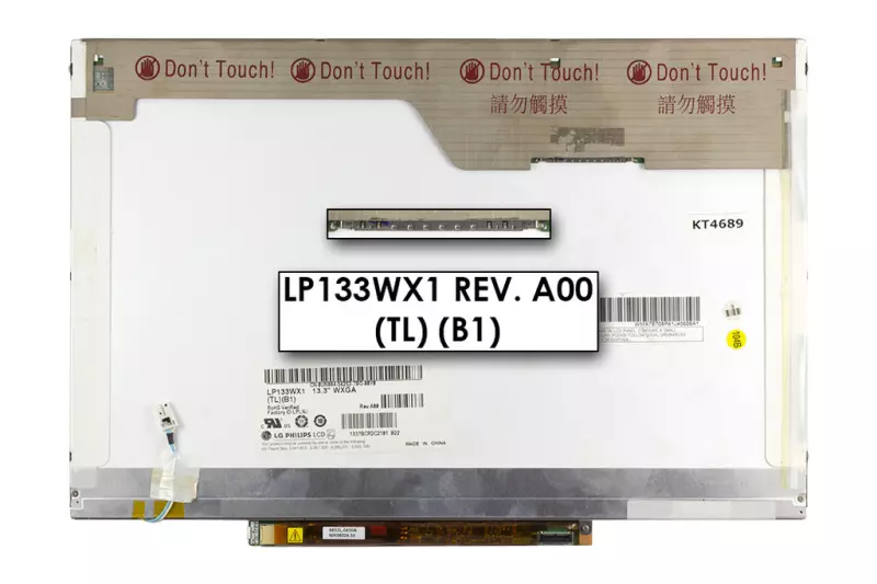 LG LP133WX1-TLB1 13,3 inch használt WXGA CCFL fényes LCD kijelző (30 pines)