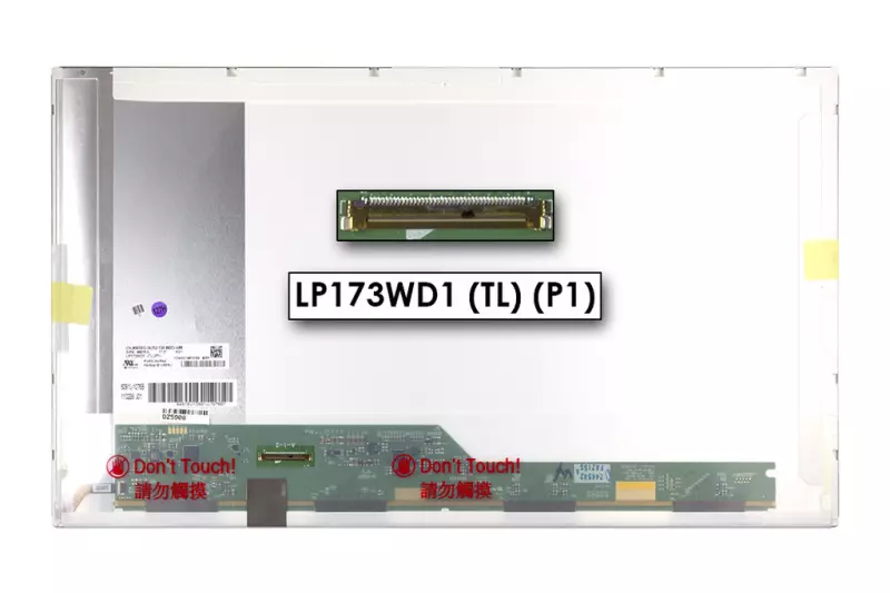 Gyári új matt 17.3' HD+ (1600x900) LED kijelző (csatlakozó: 40 pin - bal) B173RW01 V.5