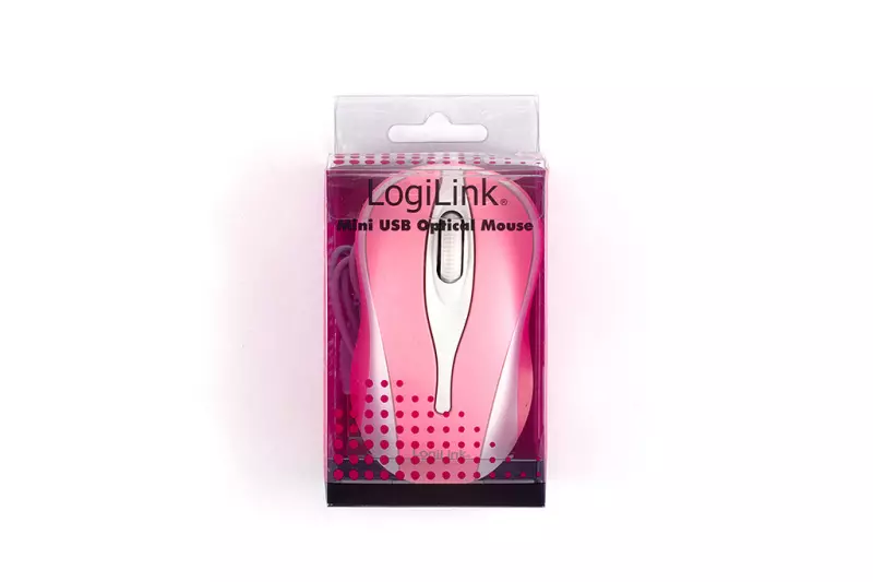 LogiLink mini USB-s pink optikai egér (ID0021)