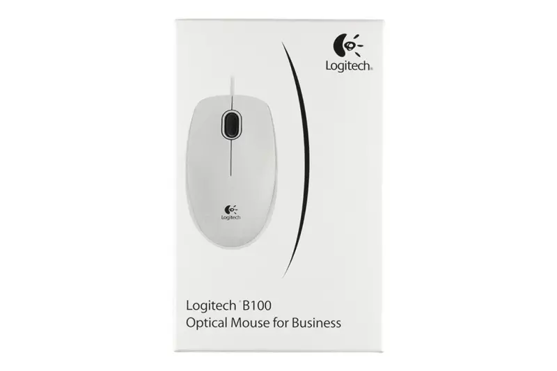 Logitech B100 USB fehér optikai vezetékes egér