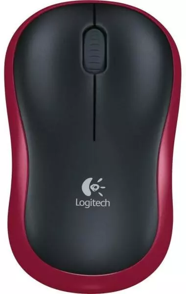 Logitech m185 USB fekete-piros optikai vezeték nélküli egér (910-002240)