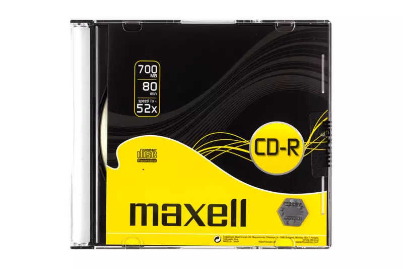 Maxell CD lemez CD-R80 52x Slim tok, MXL 624005.01.CN