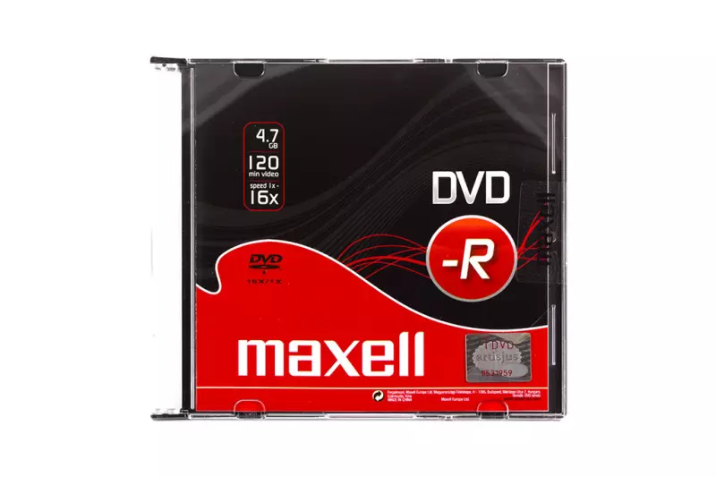 Maxell DVD lemez DVD-R 16x Slim tok, 275608.30.TW