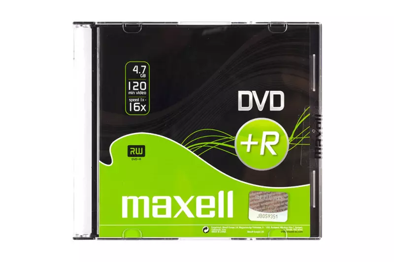 Maxell DVD+R lemez 4.7GB 16x slim tok, MXL 275637.30.TW