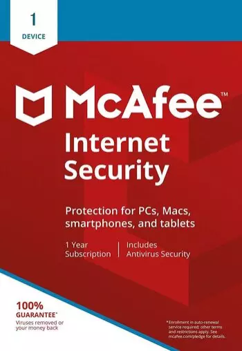 McAfee Internet Security 2022 vírusírtó szoftver 1 éves licensz 1db készülékhez