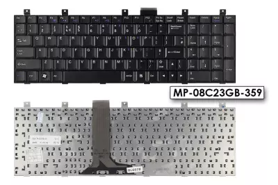 MSI MegaBook GX710 fekete UK angol laptop billentyűzet