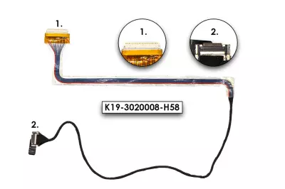 MSI Megabook S262 (MS-1057), Medion Akoya S2210 használt LCD kábel (K19-3020008-H58)