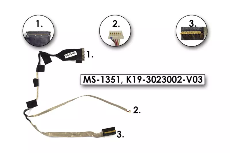 MSI X320, X340 használt kijelző kábel (MS-1351)