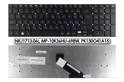 Packard Bell EasyNote TM98 fekete magyar laptop billentyűzet