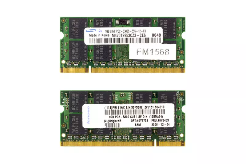 Samsung 1GB DDR2 667MHz gyári új memória Lenovo 
