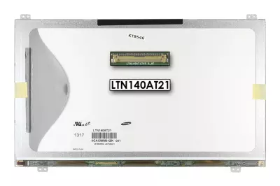 Gyári új fényes 14.0' HD (1366x768) LED Slim kijelző (csatlakozó: 40 pin - bal) LTN140AT21-001