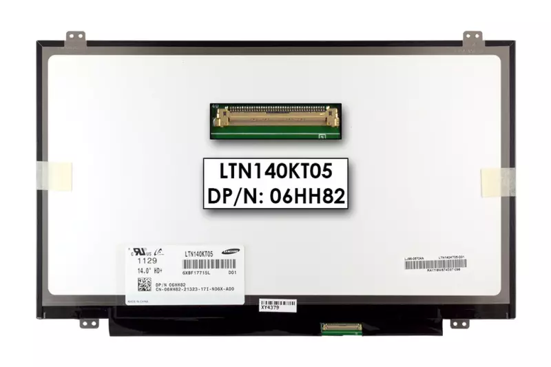 Gyári új fényes 14.0' HD+ (1600x900) LED Slim kijelző (csatlakozó: 40 pin - jobb)