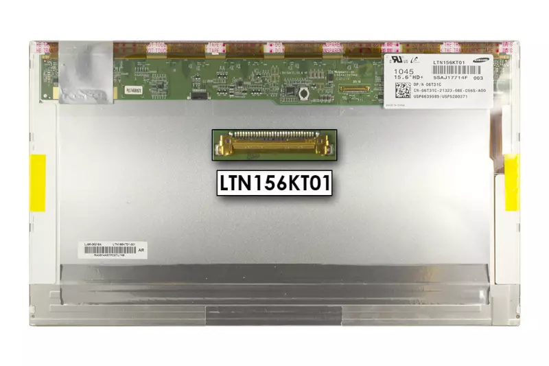 Samsung LTN156KT01 1600x900 használt WXGA++ LED matt kijelző (csatlakozó: 30 pin - bal)
