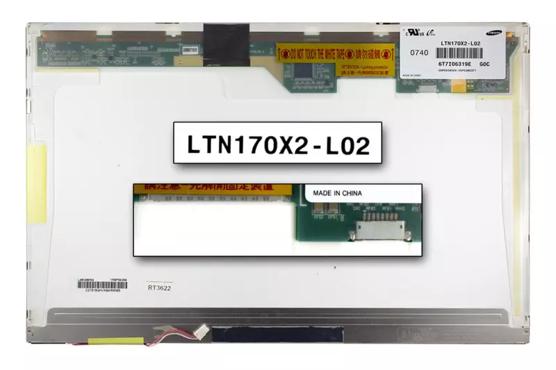Samsung LTN170X2-L02 17 inch CCFL WXGA+ 1440x900 használt fényes kijelző