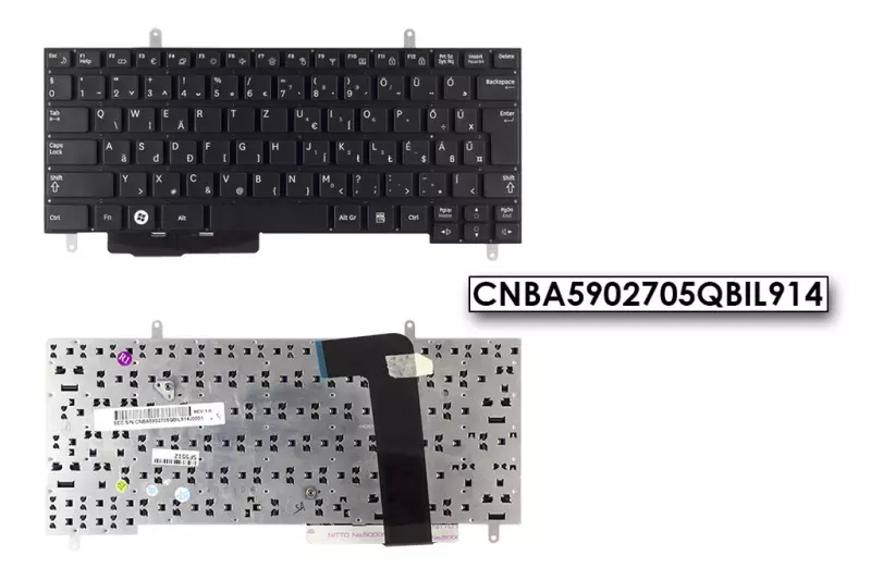 Samsung N210, N220 MAGYAR fekete laptop billentyűzet, CNBA5902705QBIL914