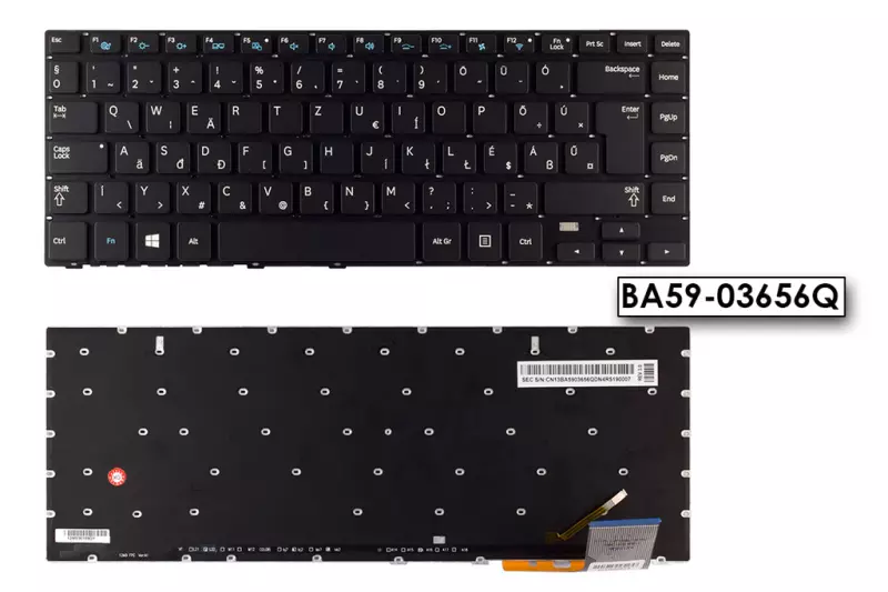 Samsung NP NP540U4E fekete magyar laptop billentyűzet
