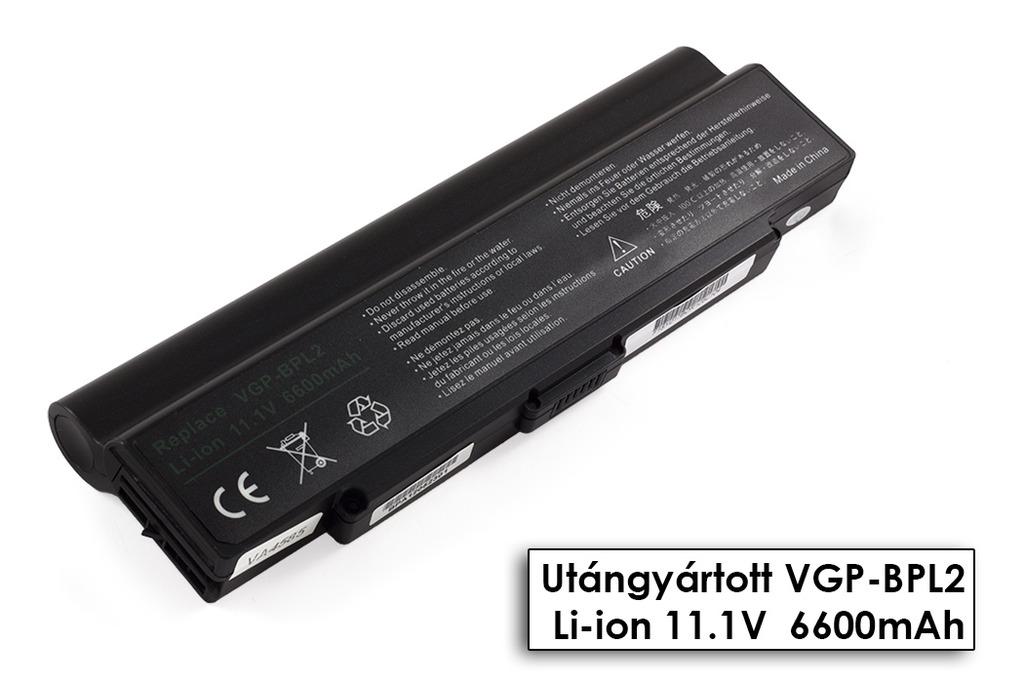Sony Vaio VGN-S, VGN-FS, VGN-FT helyettesítő új 9 cellás fekete akkumulátor (VGP-BPS2, VGP-BPL2)