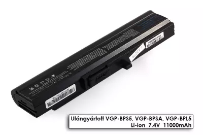 Sony PCG sorozat PCG-4K1M laptop akkumulátor, új, gyárival megegyező minőségű helyettesítő,  cellás (11000mAh)