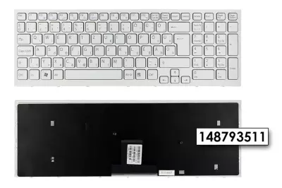 Sony Vaio VPC-EB gyári új magyar fehér billentyűzet (148793511)