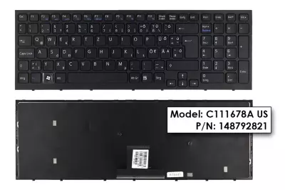 Sony VPC sorozat VPC-EB3E1E fekete magyarított laptop billentyűzet