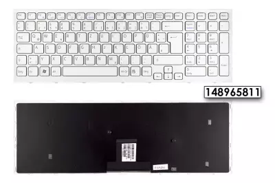 Sony VPC sorozat VPC-EB43FX fehér német  laptop billentyűzet