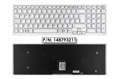 Sony VPC sorozat VPC-EB3E1E fehér UK angol laptop billentyűzet