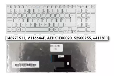 Sony PCG sorozat PCG-71811M fehér UK angol laptop billentyűzet