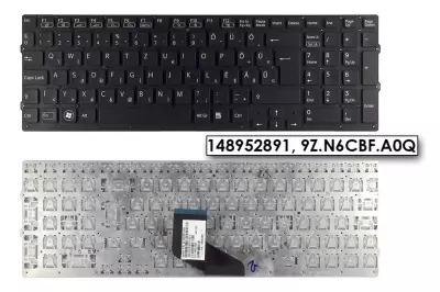 Sony VPC VPC-F22 fekete magyar laptop billentyűzet