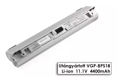 Sony Vaio VPC-W111XX, VPC-W12, VPC-W21 helyettesítő új 6 cellás ezüst akkumulátor (VGP-BPS18, VGP-BPL18)