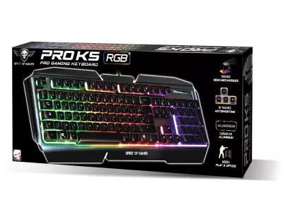 Spirit of Gamer PRO-K5 RGB világítós magyar kiosztású gamer billentyűzet (CLA-PK5) 
