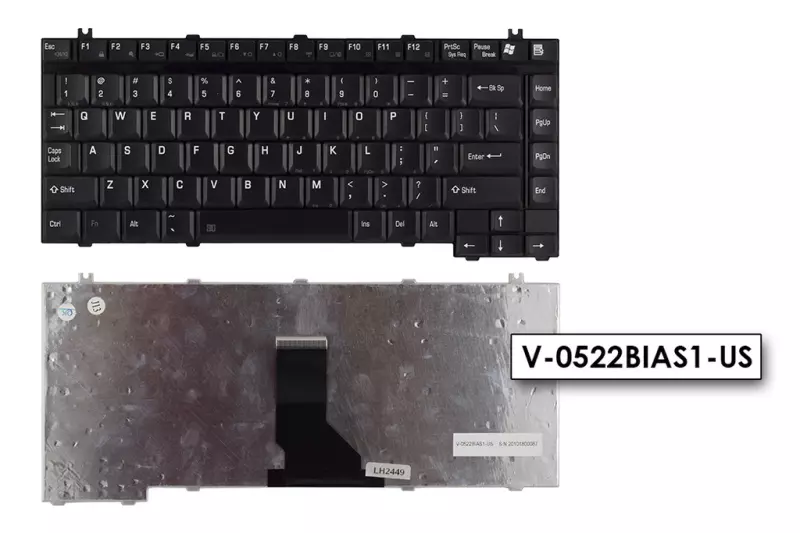 Toshiba Satellite A35 fekete US angol laptop billentyűzet