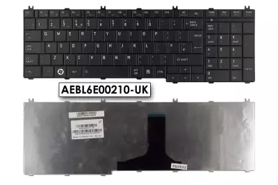 Toshiba Satellite L670 fekete UK angol laptop billentyűzet