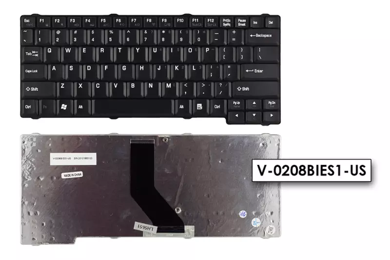 Toshiba Satellite Pro L20 fekete US angol laptop billentyűzet