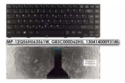 Toshiba Tecra R940-1NR szürke magyar laptop billentyűzet