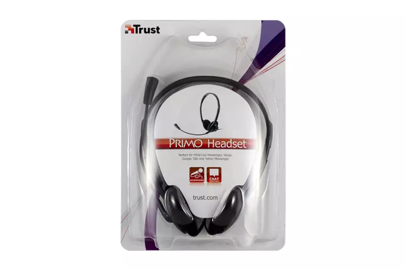 Trust Primo Headset sztereó fejhallgató mikrofonnal (11916)