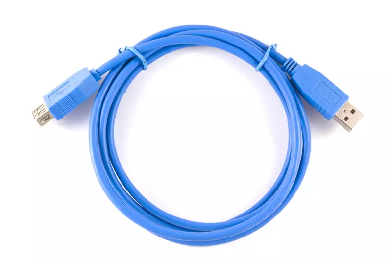USB A apa - A anya 1.5m kék hosszabbító kábel